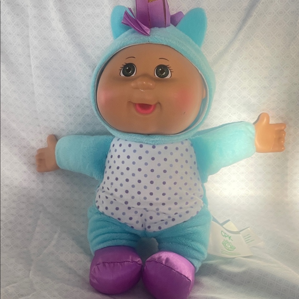 Adorable Blue and Purple Stuffed Animal